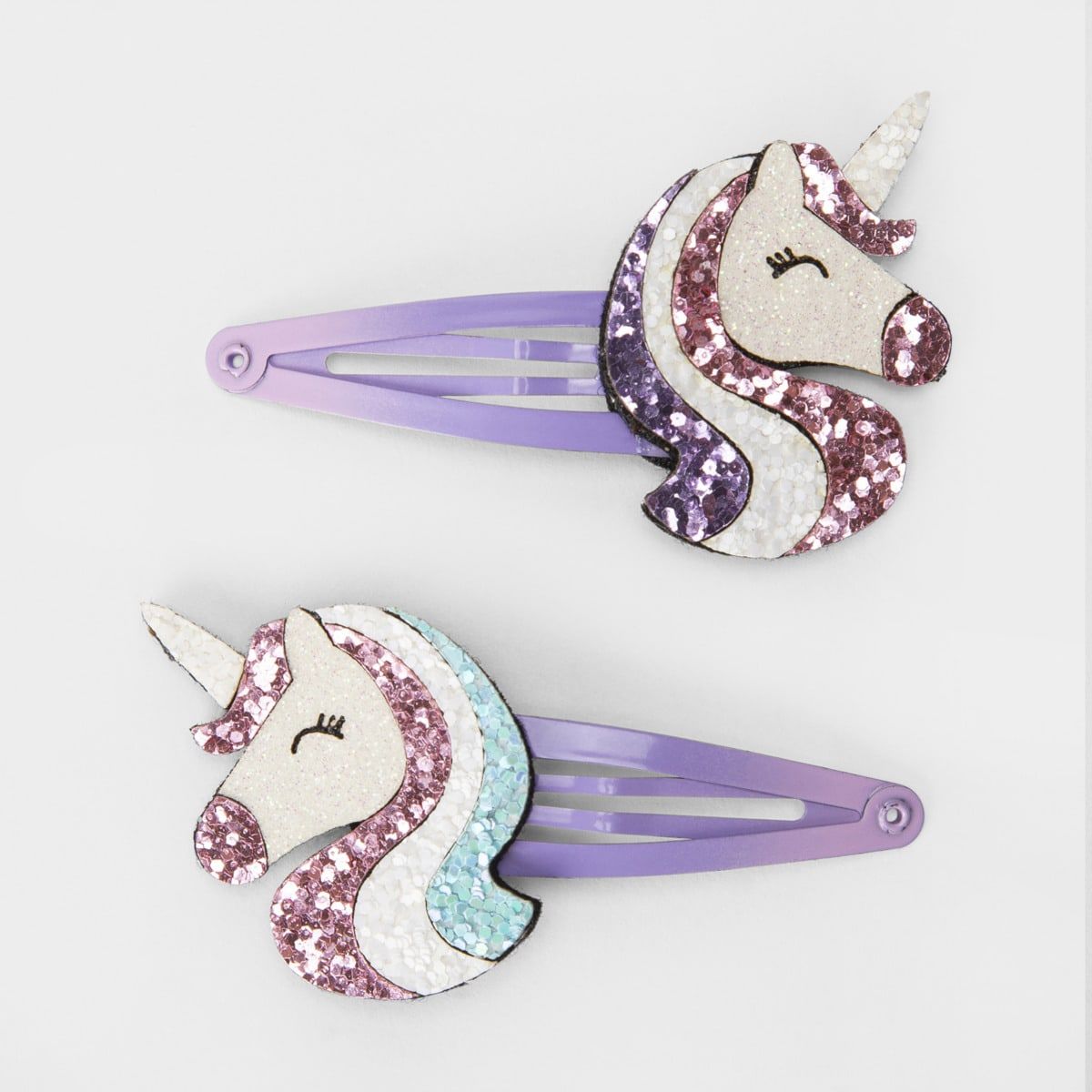 2 Pack Hair Clips - Unicorn