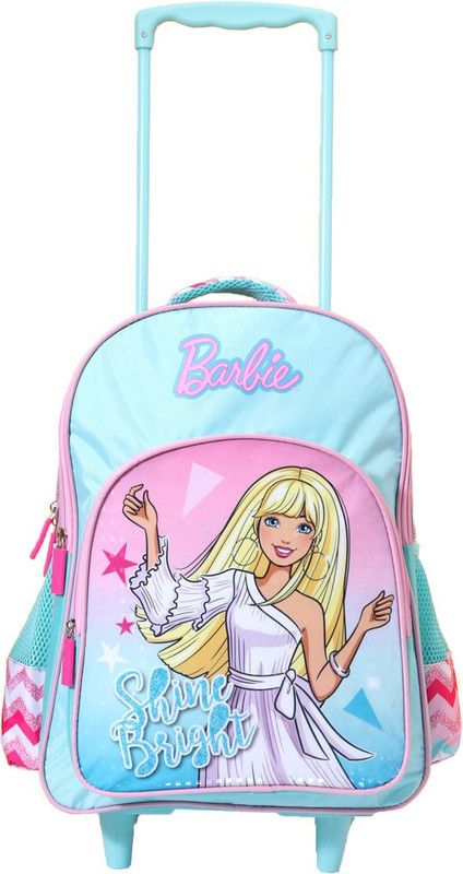 BARBIE Shine Bright 46cm Trolley Secondary (Secondary 3rd Std Plus) School Bag  (Blue, 18 inch)