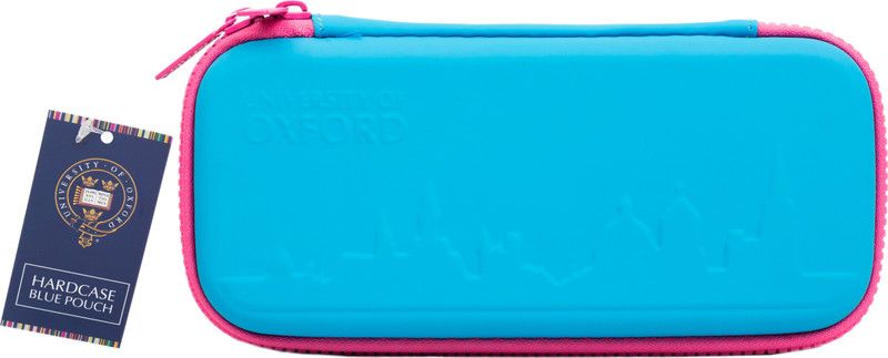 UNIVERSITY OF OXFORD Oxford Small Hard Single Zipper Pencil Case - Light Blue Single Zipper EVA Pencil Pen Case Art EVA Pencil Box  (Set of 1, Light Blue)