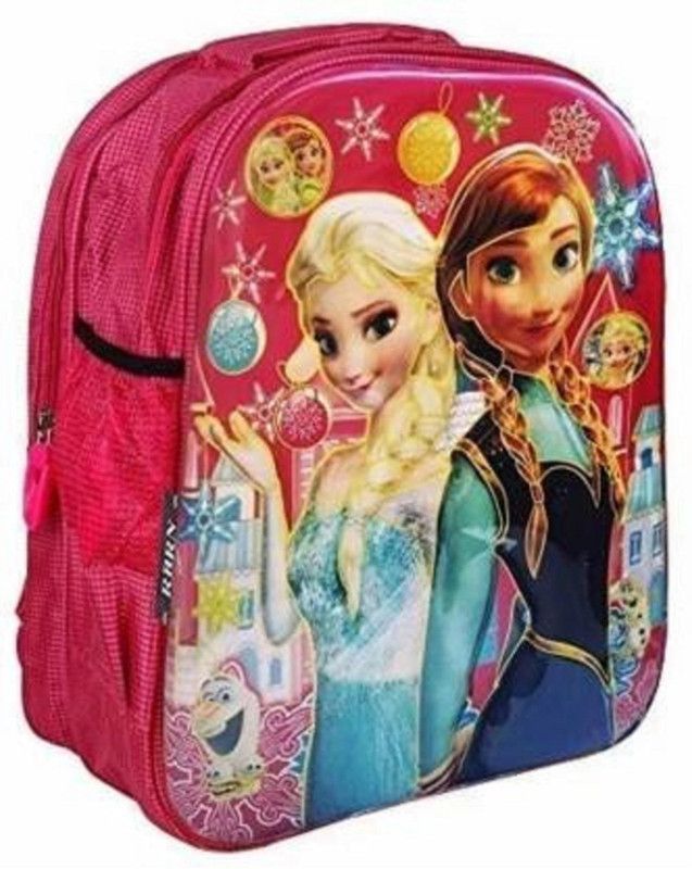 360 L Backpack Kid's Trends Cute 3D Character Embossed Soft Fabric School Bag (2-6 age)  (Pink)