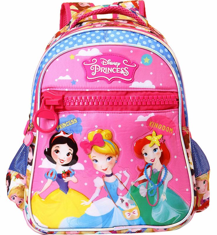 Disney Princess Pre-School Kingdom Big Zipper 36cm Nursery (LKG/UKG/1st std) School Bag  (Multicolor, 14 inch)