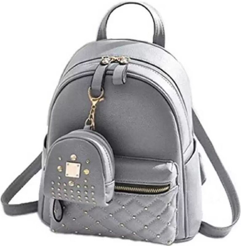 Grey College Backpack 7 L Backpack  (Grey)