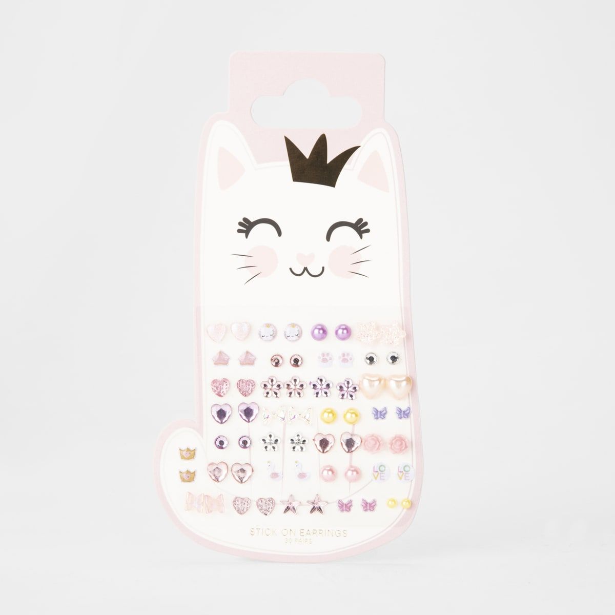 30 Pack Stick On Earrings - Cat