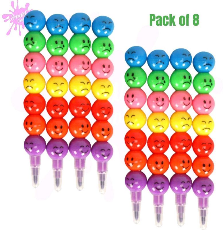 Smart Crafting Attractive Design Moti Pencil|Return Gift For Kids Smiley Moti Pencil Pencil  (Set of 8, Multicolor)