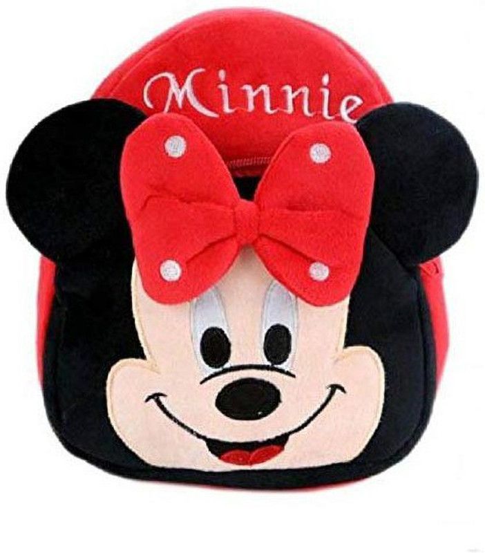 MRenterprisehub Fabric Kid Backpack Red Minnie Unisex Kids 3 to 5 Years Plush Bag  (Multicolor, 10 L)