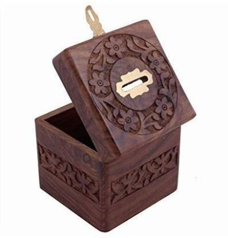 R.S Enterprises Coin Bank / Money Bank / Rosewood Coin Bank Coin Bank  (Brown)