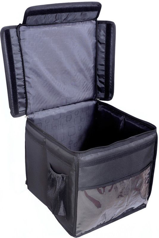 Quaffor Black food/pizza/cake/beverages/ice-cream/tea/coffee hot/ cold backpack 16*16*16 inch thermal insulated (Black) Waterproof Backpack  (Black, 60 L)