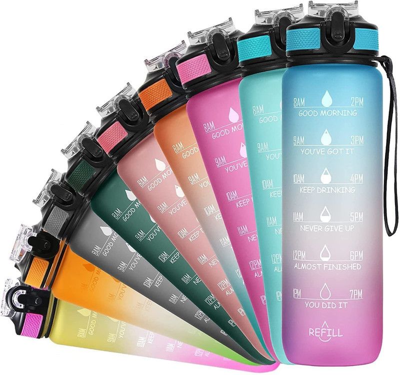 MKDYNASTY water bottle 1000 ml Water Bottle  (Set of 1, Multicolor)