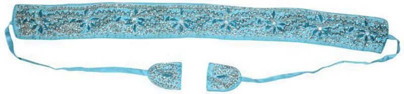 Girls Party Blue Fabric Belt