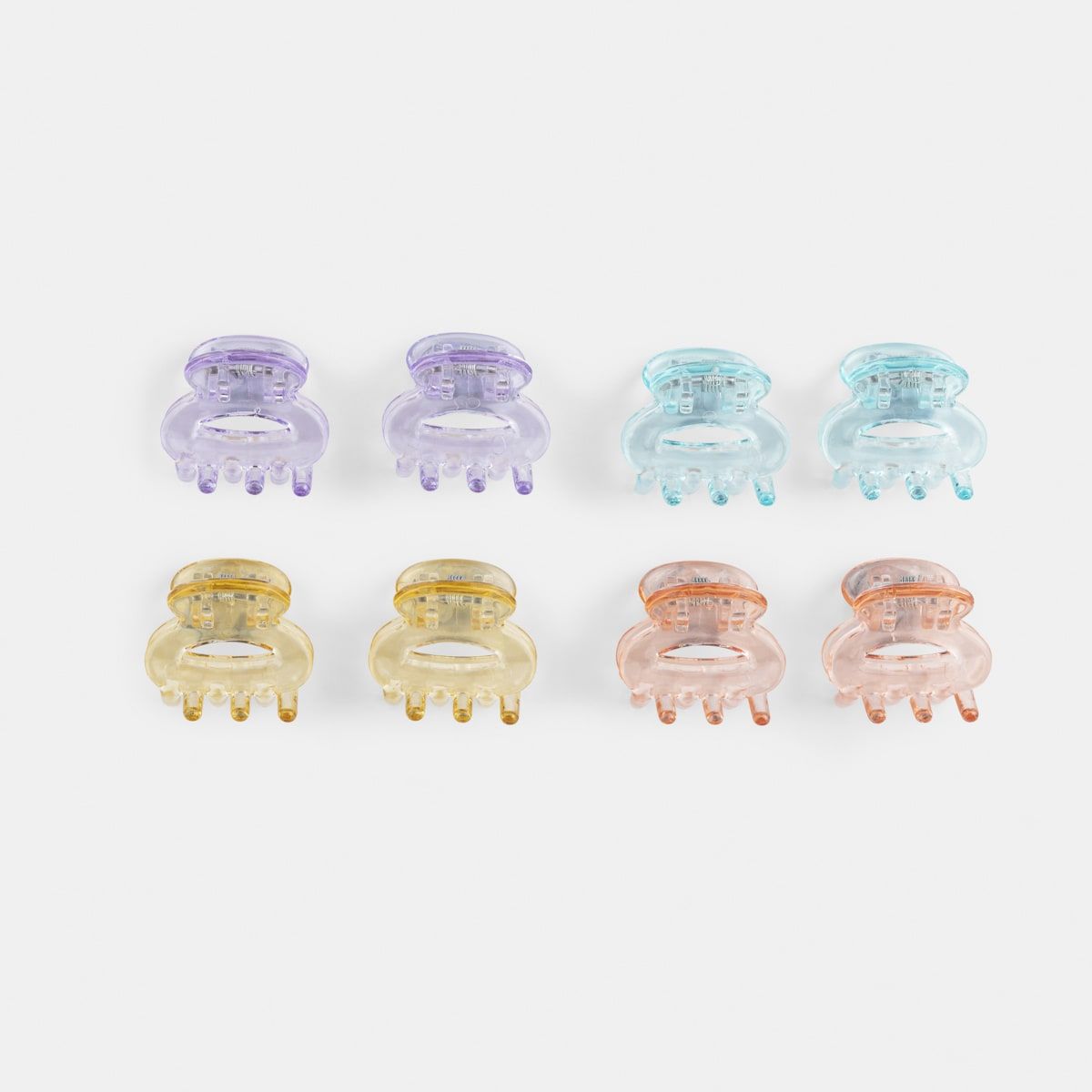 8 Pack Mini Hair Clips - Pastel
