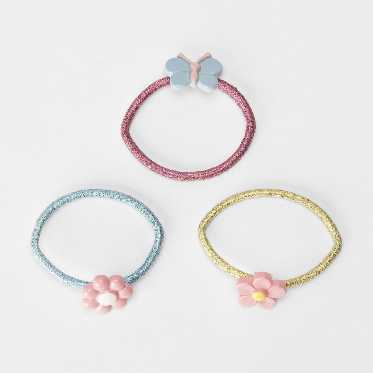 3 Pack Hair Ties - Floral