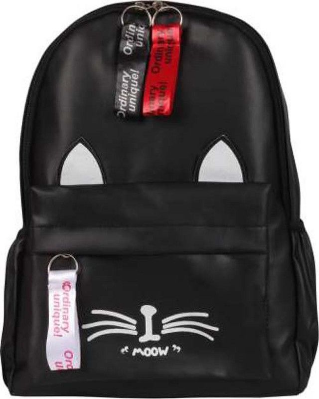 Small 10 L Backpack PU leather Casual Backpacks for Girls 10 L Backpack (Black) 10 L Backpack (Black)  (Black)