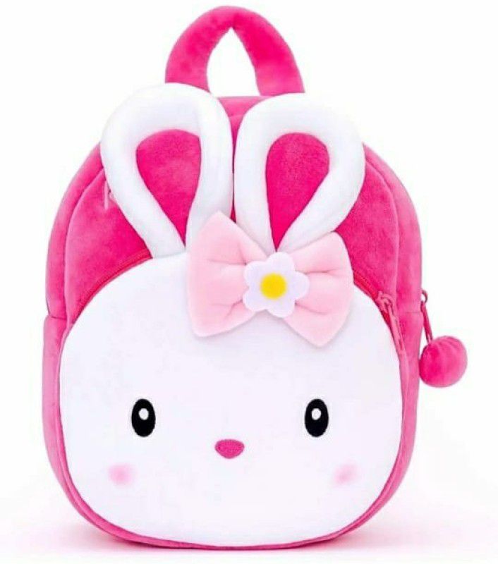 moroses Kongo Rabbit School Bag (Multicolor, 13 L) Plush Bag  (Pink, 8 inch)