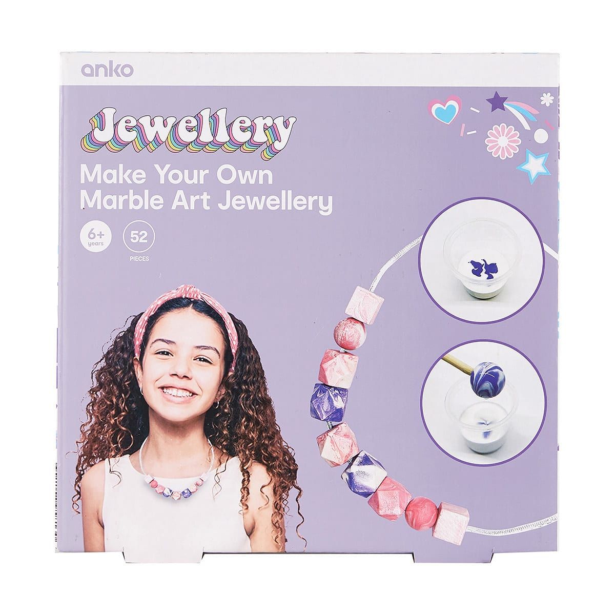 52 Piece Make Your Own Marble Art Jewellery
