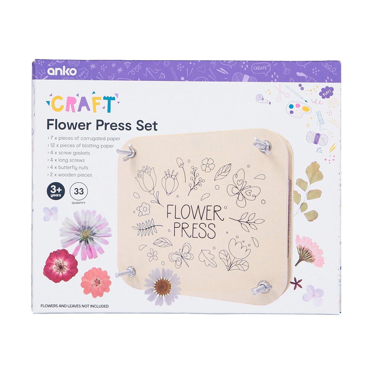33 Piece Flower Press Set