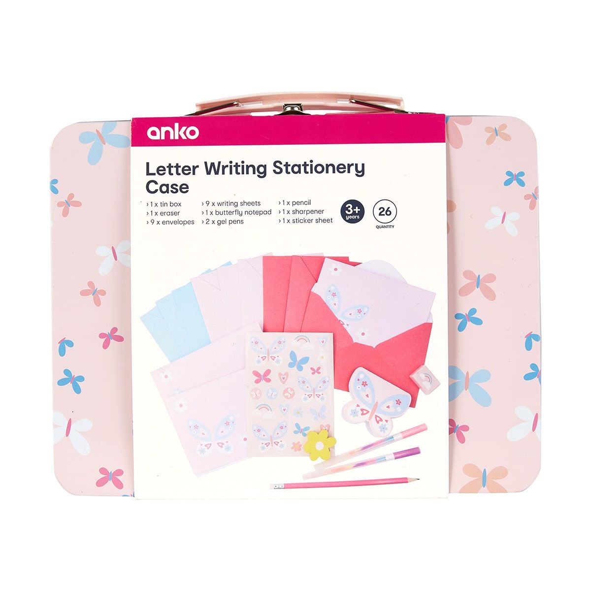 26 Piece Letter Writing Stationery Case