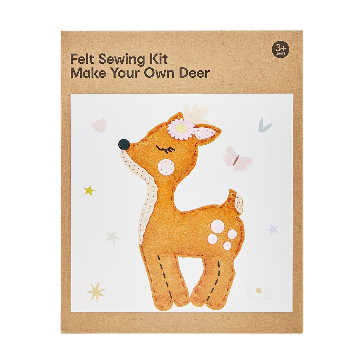 14 Piece Felt Sewing Kit Make Your Own Deer