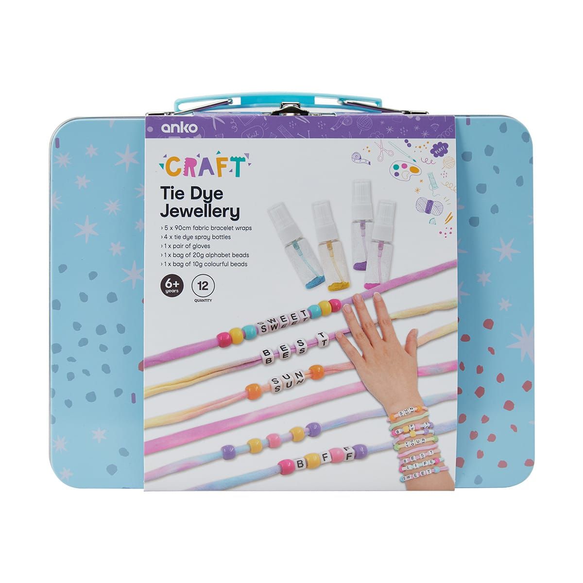 12 Piece Tie Dye Jewellery Kit
