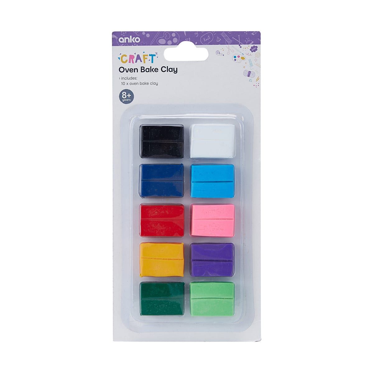 10 Pack Oven Bake Clay