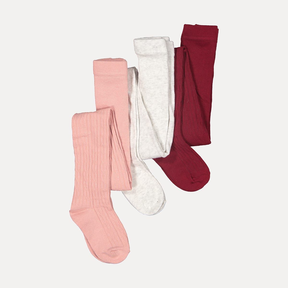 3 Pack Cotton Rich Rib Tights