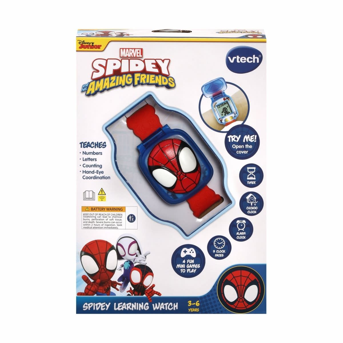 VTech Marvel Spidey and his Amazing Friends Learning Watch