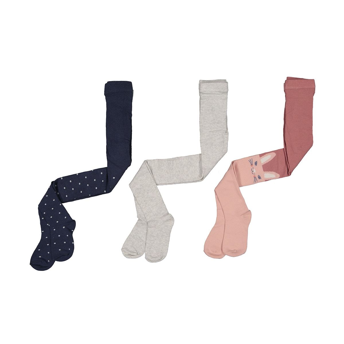 3 Pack Cotton Rich Jacquard Tights
