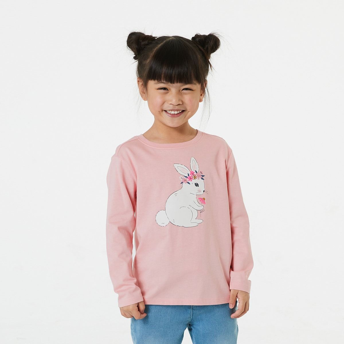 Long Sleeve Placement Print T-shirt