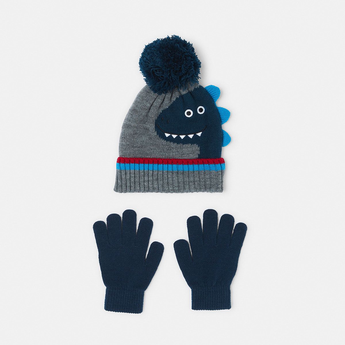 Dinosaur Beanie and Gloves Set