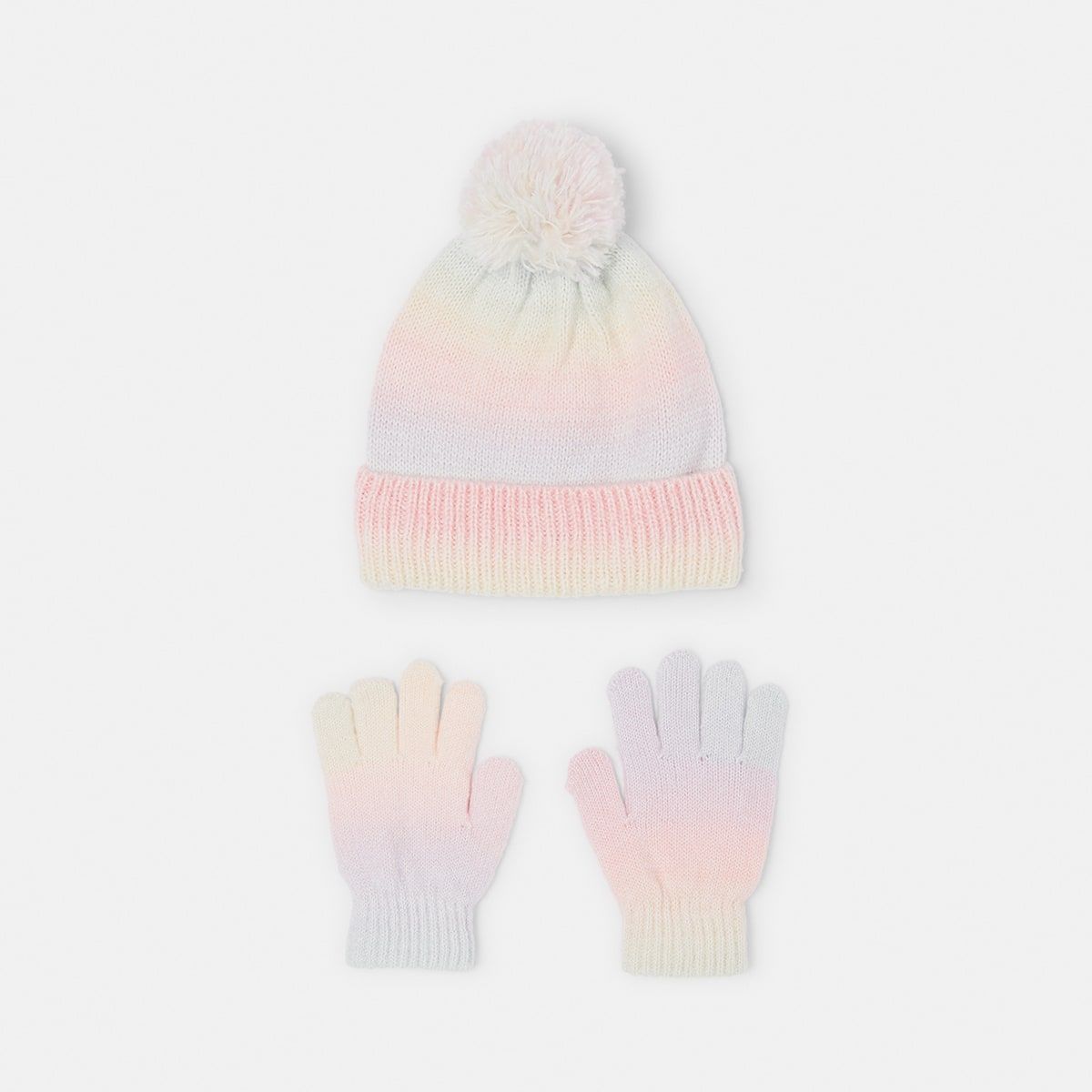 Ombre Beanie and Gloves Set