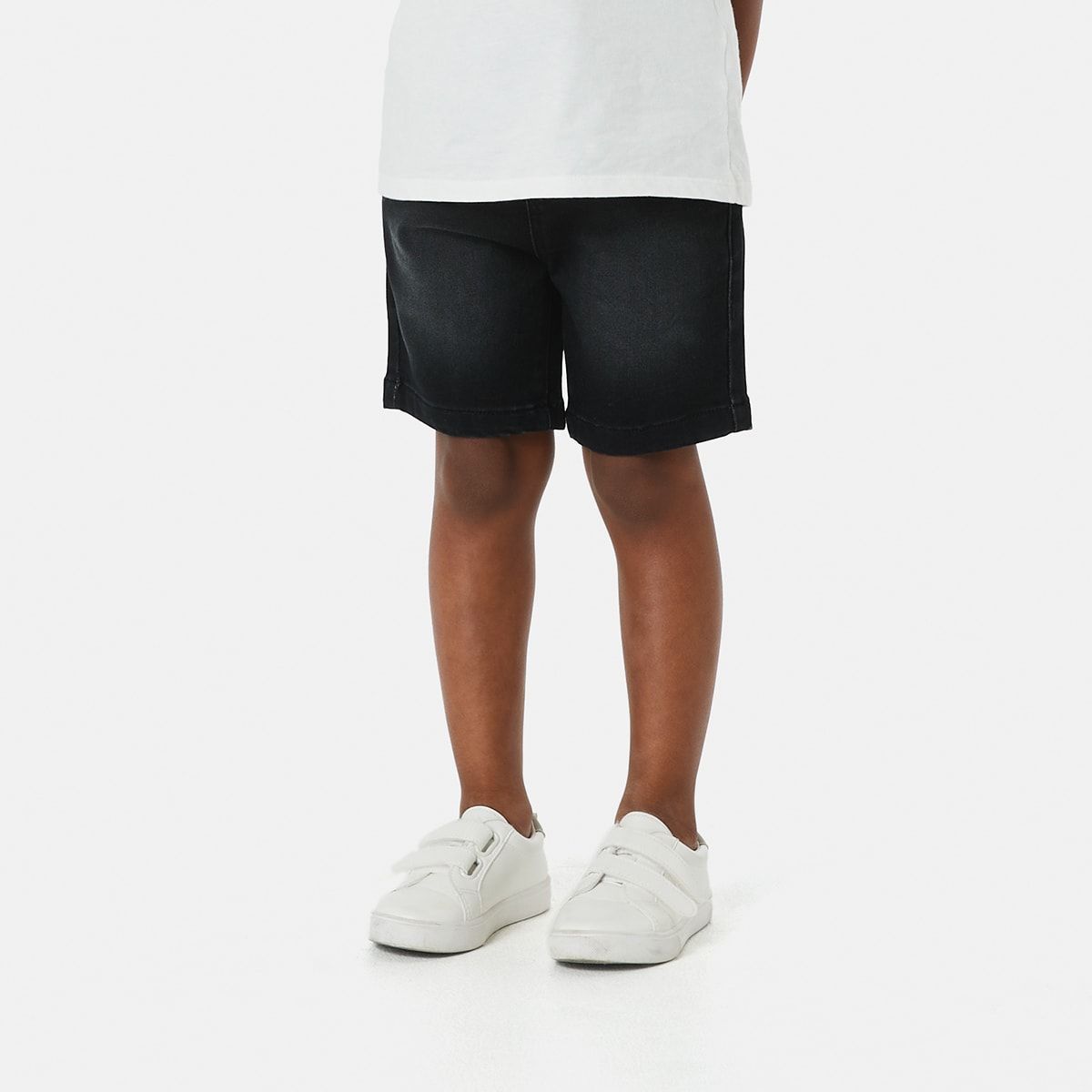 Knit Denim Shorts