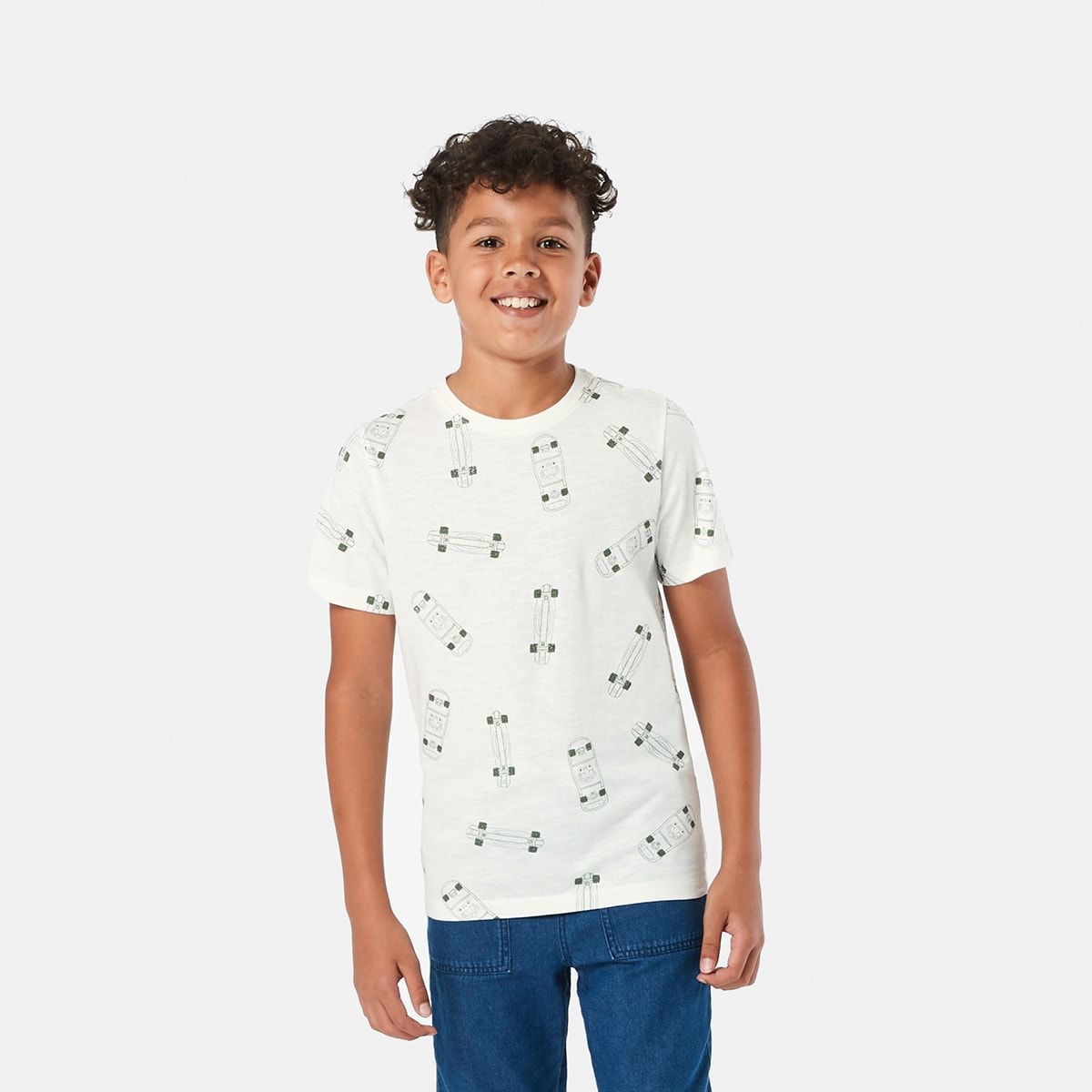 Short Sleeve All Over Print Slub T-shirt