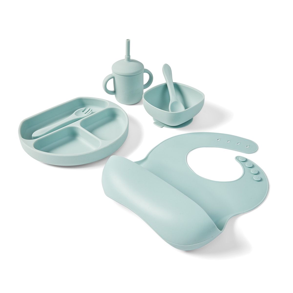 6 Piece Silicone Feeding Set