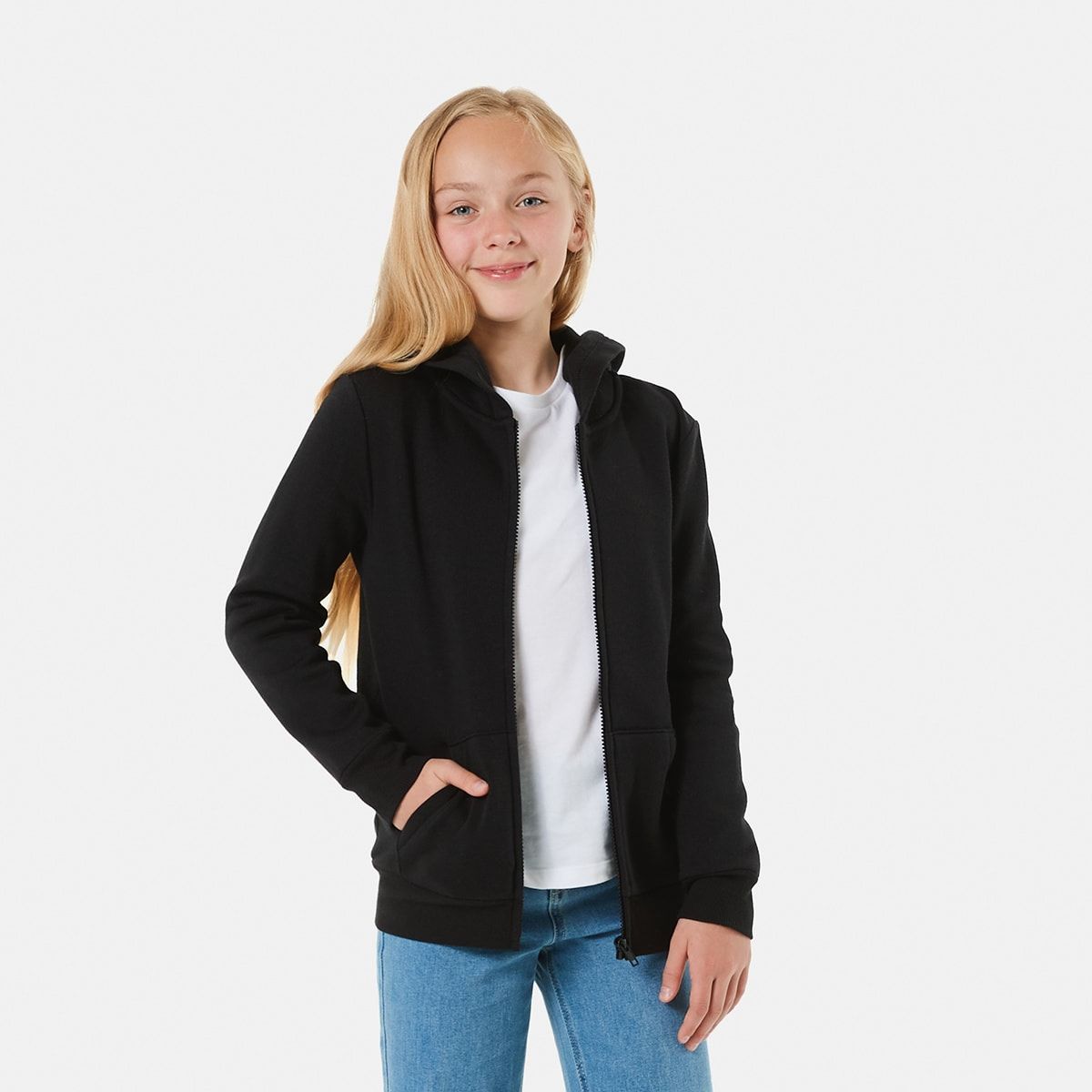 Basic Zip Through Hoodie