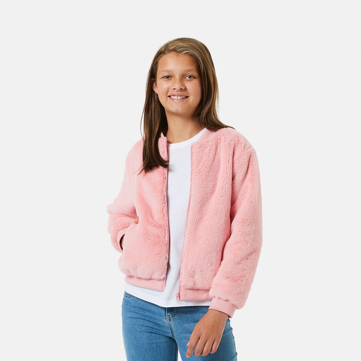 Faux Fur Bomber Jacket