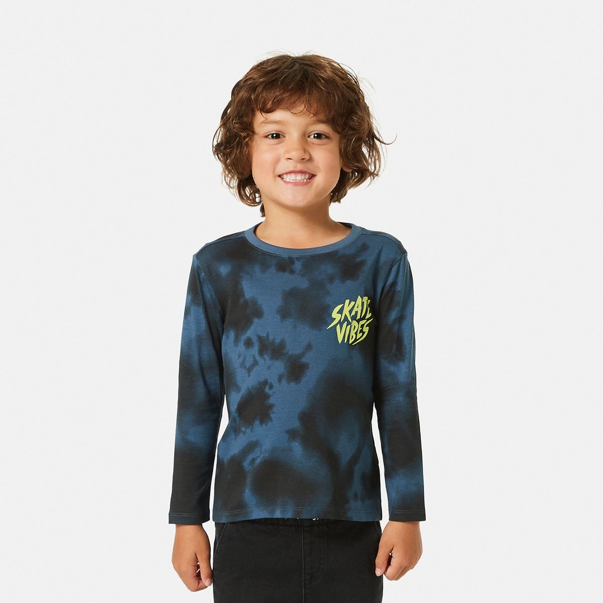 Long Sleeve Tie Dye Print T-shirt