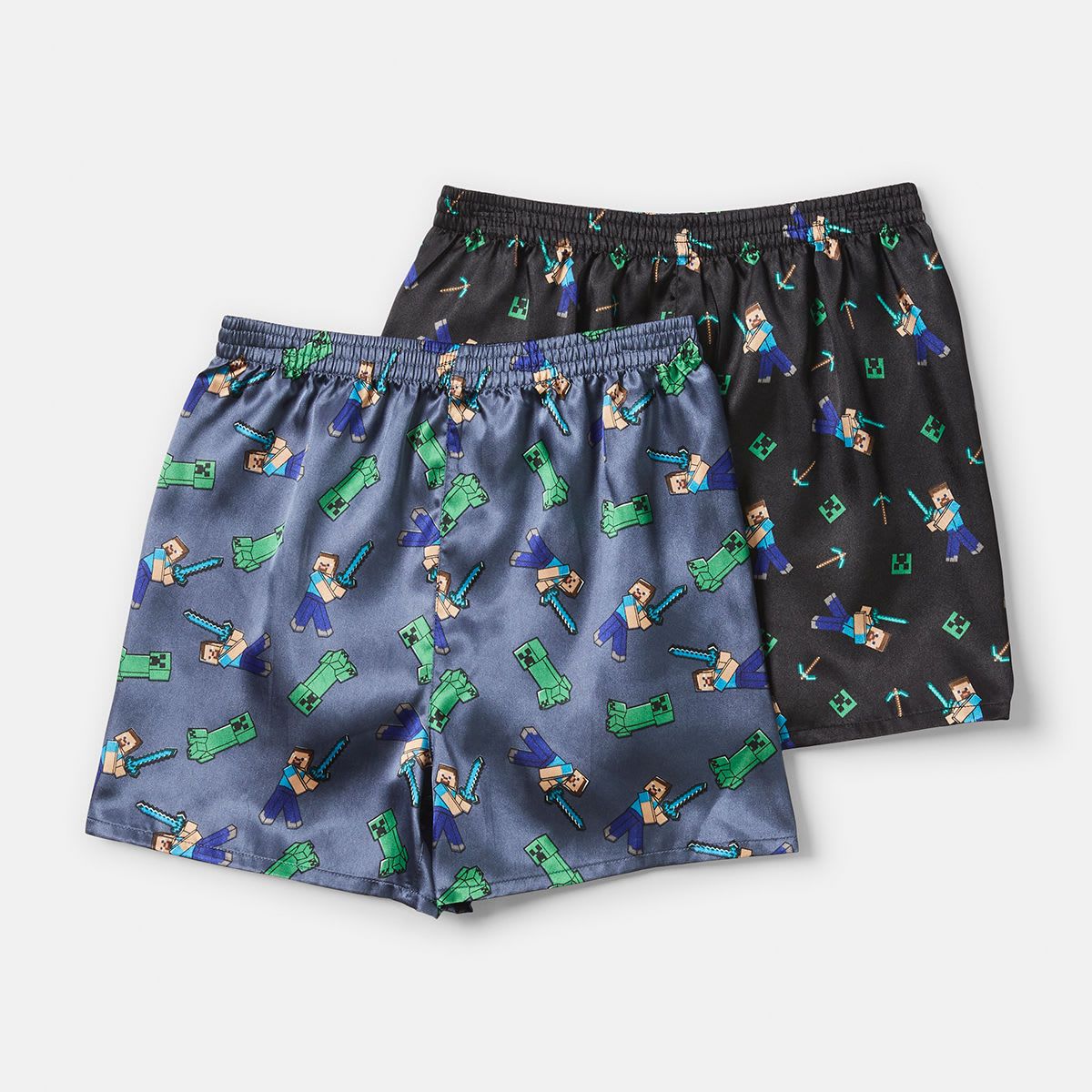 2 Pack Minecraft License Satin Boxers