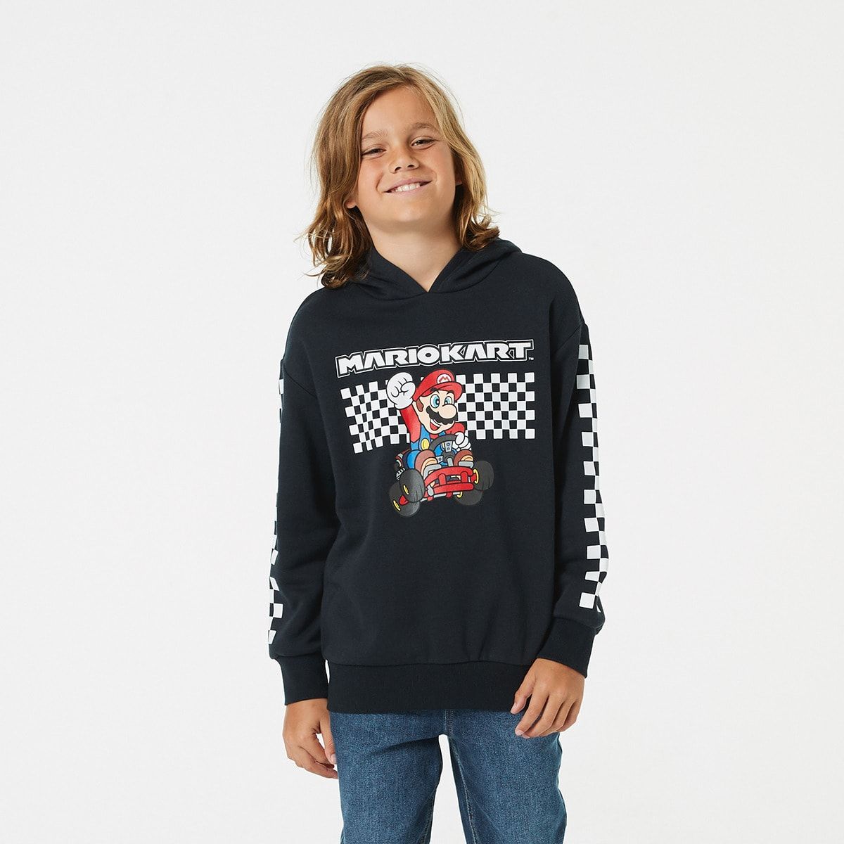 Mario Kart License Pull On Hoodie