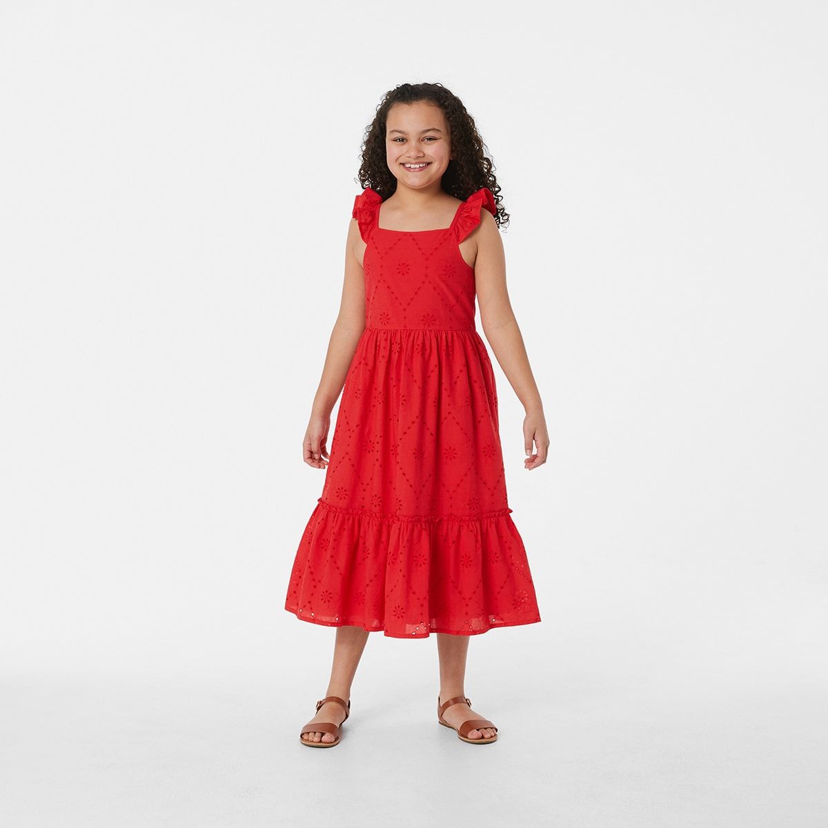 Broderie Midi Dress