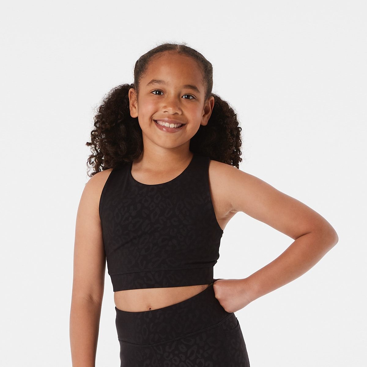 Active Kids Embossed Crop Top
