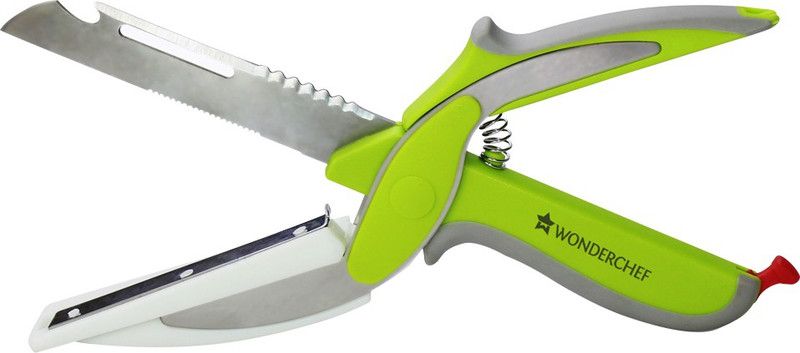WONDERCHEF 6-in-1 Scissor with Smart-Support Steel All-Purpose Scissor  (Grey, Green)
