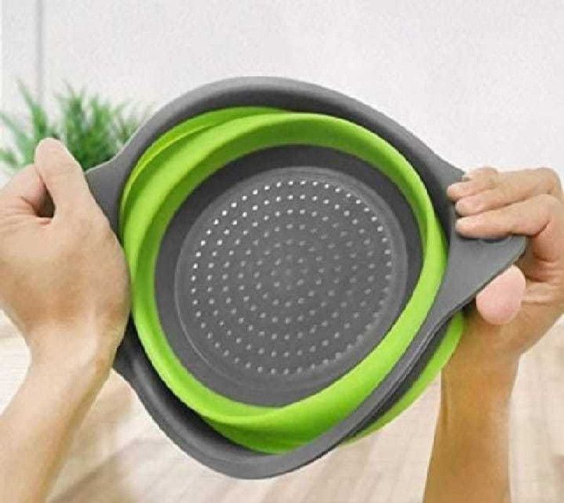 dyuma Collapsible Strainer  (Grey, Green Pack of 1)