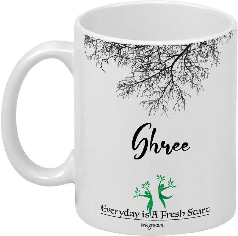 Wagwanfly Shree Printed Gift For Brother Sister Girlfriend Boyfriend Husband Wife On Special Birthday MF-640 Ceramic Coffee Mug  (330 ml)