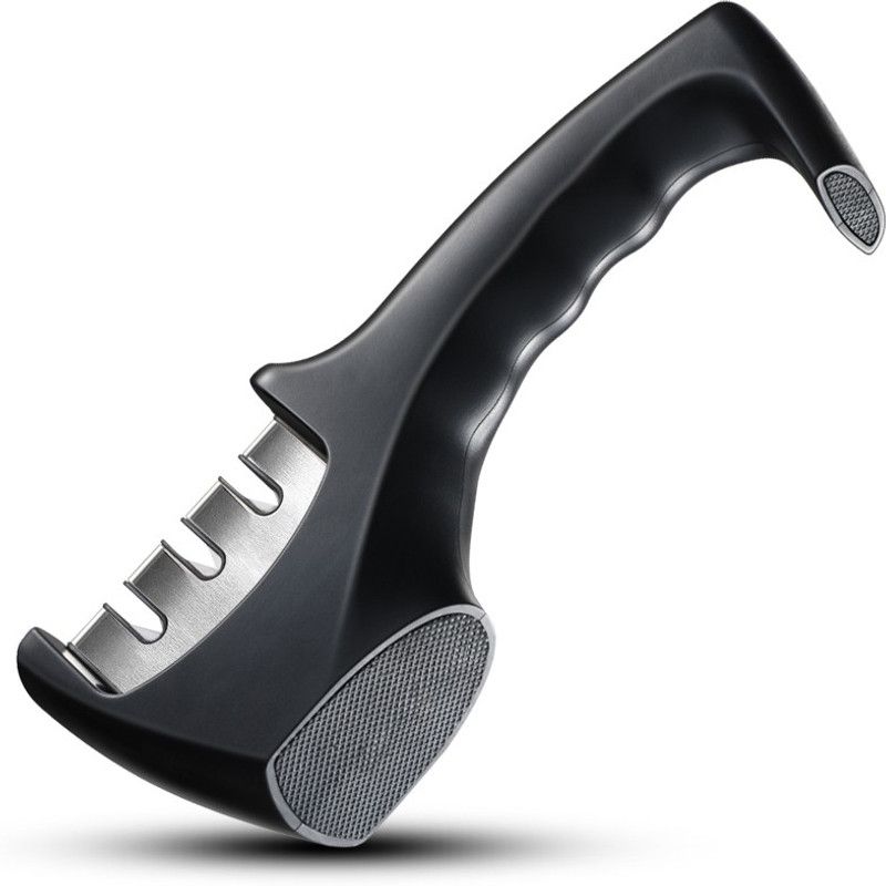 KitchenFest Knife Sharpener for Kitchen 3-Stage Knives Sharpening Tool Knife Sharpening Steel  (Plastic, Steel)