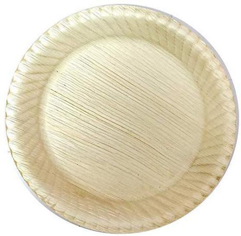 PKL ECO FRIENDLY ARECA PLATE 10 inch Dinner Plate  (Pack of 50)