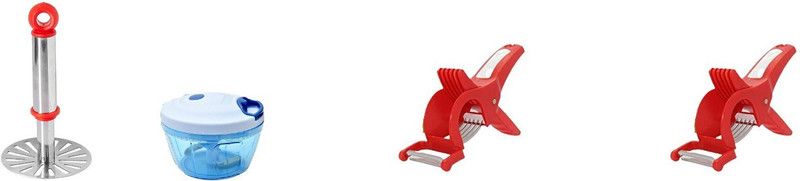 R.sons Stainless Steel Potato & Vegetable Masher | Pav Bhaji Masher 2 peeler and cutter 1 chopper Kitchen Tool Set  (Chopper)