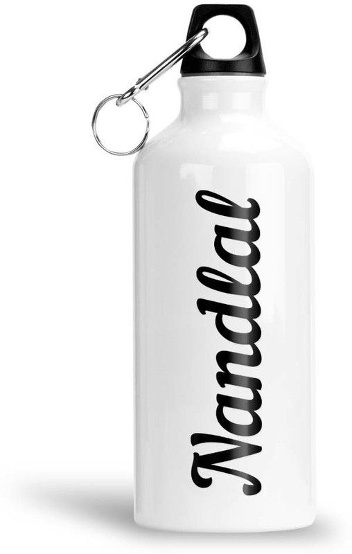 Furnish Fantasy Aluminium Water Bottle 750ml-Best Gift for Happy Birthday, Return Gift, Nandlal 750 ml Bottle  (Pack of 1, White, Black, Aluminium)