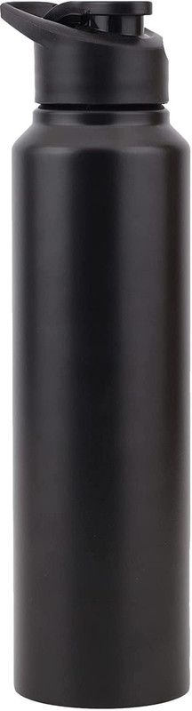 fastgear Stainless Steel Sleek Fridge Water Bottle with Sipper for Home/Office/SchoolKids 1000 ml Bottle  (Pack of 1, Black, Steel)