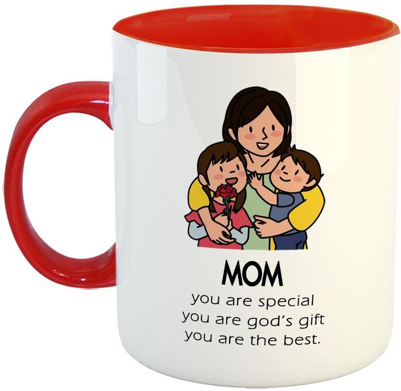 FABTODAY MOM. You are Special Coffee - Best Gift for Mom on Birthday / Mother's Day - Color - Red Ceramic Coffee Mug  (350 ml)