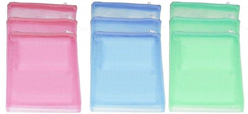 KUBER INDUSTRIES Fruit & Vegetable Fridge/ Reusable Mesh Produce Bag (Multi) Set of 9 Pcs Pack of 9 Grocery Bags  (Multicolor)