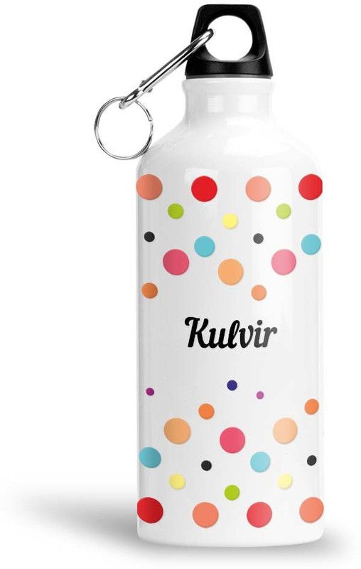 Furnish Fantasy Colorful Dots Aluminium Bottle - Best Happy Birthday Gift for Kids, Kulvir 600 ml Bottle  (Pack of 1, Multicolor, Aluminium)